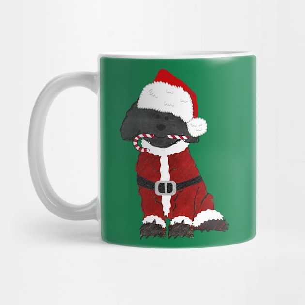 Christmas Labradoodle Santa Claus by EMR_Designs